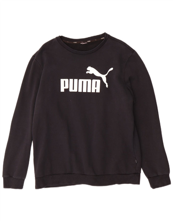 Puma Herre Grafisk Sweatshirt Jumper Large Sort