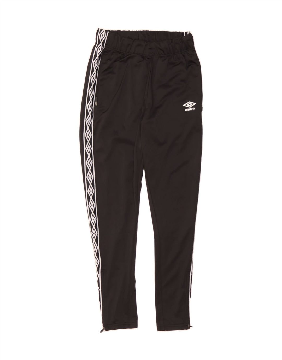 UMBRO Mens Graphic Tracksuit Trousers Small Black Polyester Vintage Umbro and Second-Hand Umbro from Messina Hembry 