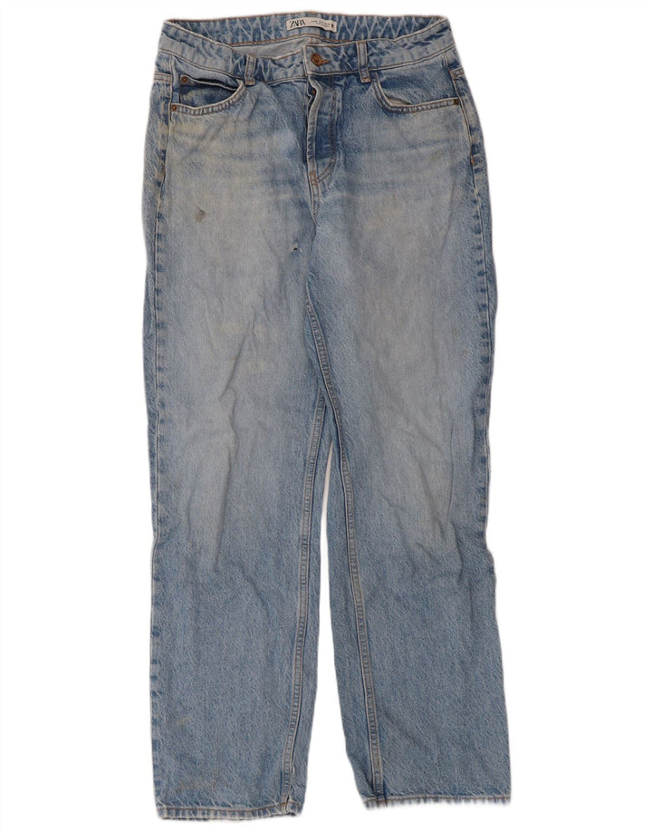 Zara Dame Straight Jeans EU 38 Small W28 L28 Blå