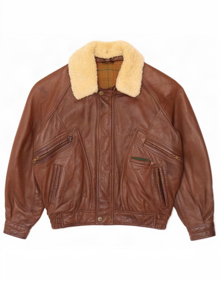 Marcos Herre Læderjakke UK 42 XL Brun