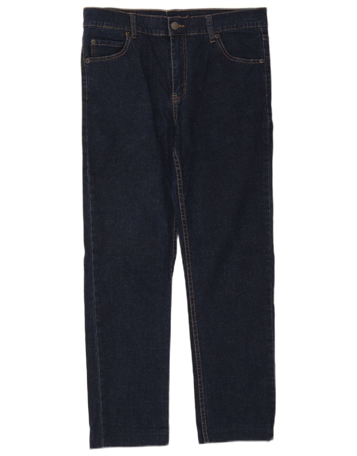 Billig mandag Dame Straight Jeans W34 L26 Marineblå Bomuld
