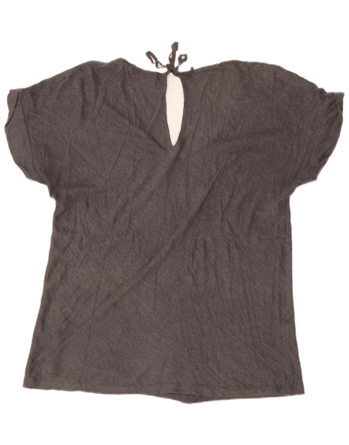 Massimo Dutti Dame Bluse Top UK 16 Stor Grå