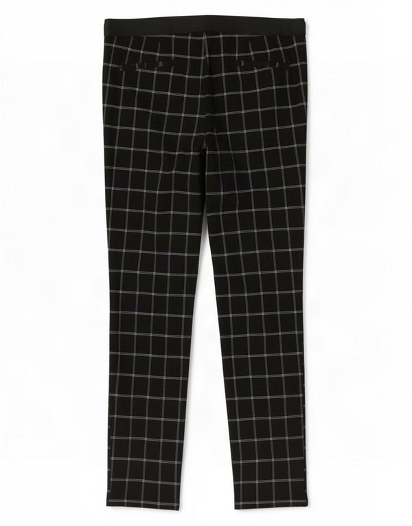 Zara skinny bukser til kvinder 2XL W40 L27 sort ternet viskose