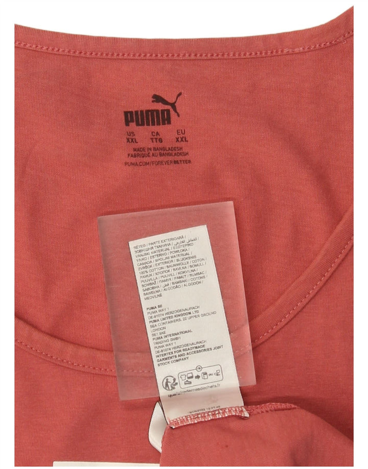 Puma Herre Grafisk Vest Top 2XL Pink Bomuld
