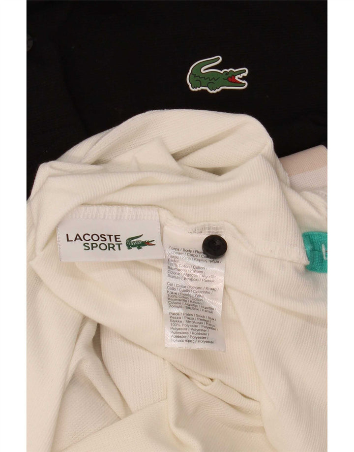 Lacoste Polo Shirt til mænd XL Sort Colourblock Bomuld