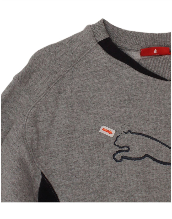 NIKE Grafisk Sweatshirt-trøje til drenge 9-10 år Grå Colourblock Bomuld
