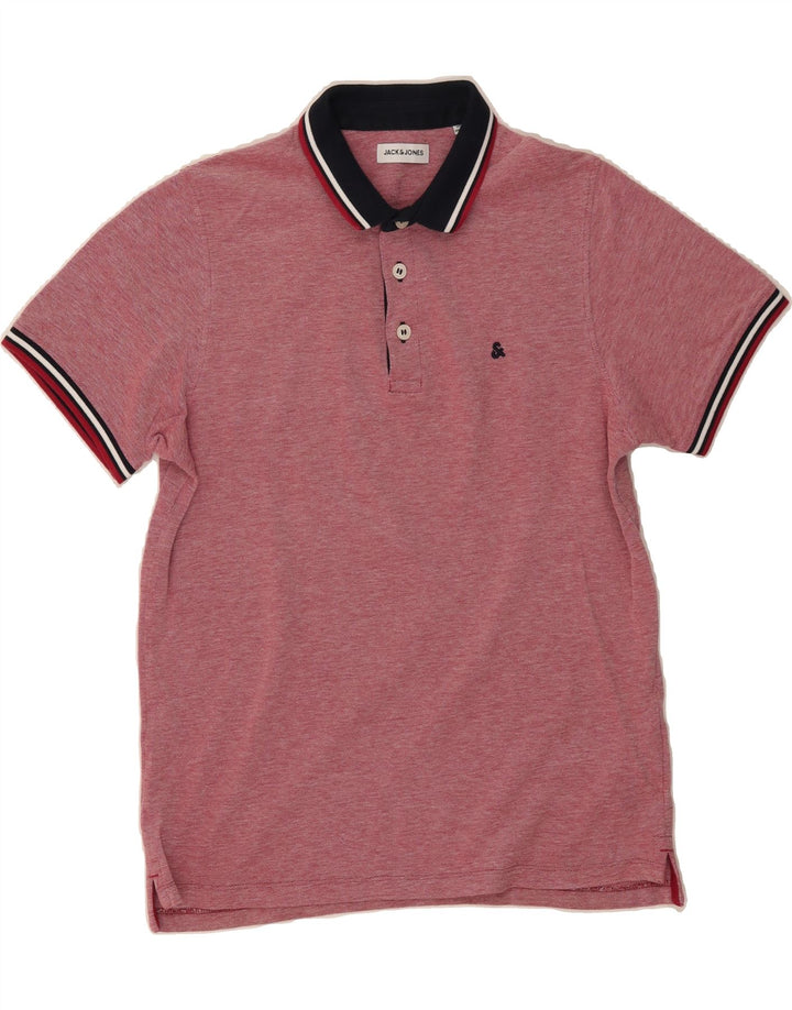 JACK & JONES Mens Polo Shirt Small Red Cotton Vintage Jack & Jones and Second-Hand Jack & Jones from Messina Hembry 