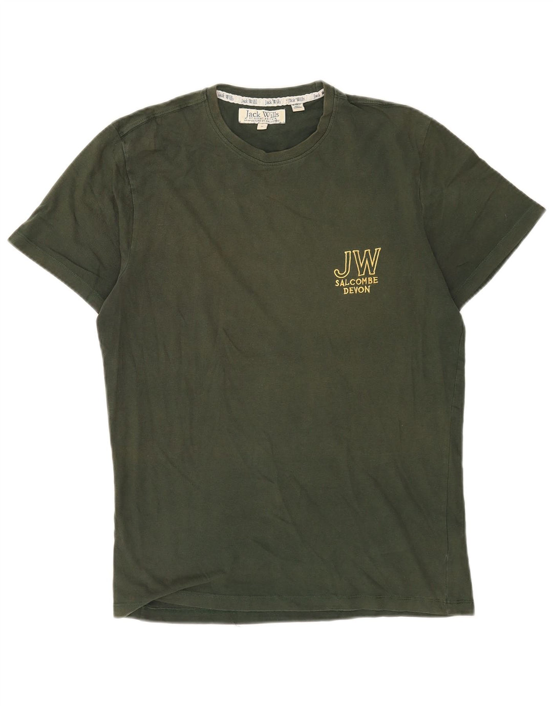 Jack Wills Herre grafisk T-shirt Top Medium Khaki Bomuld