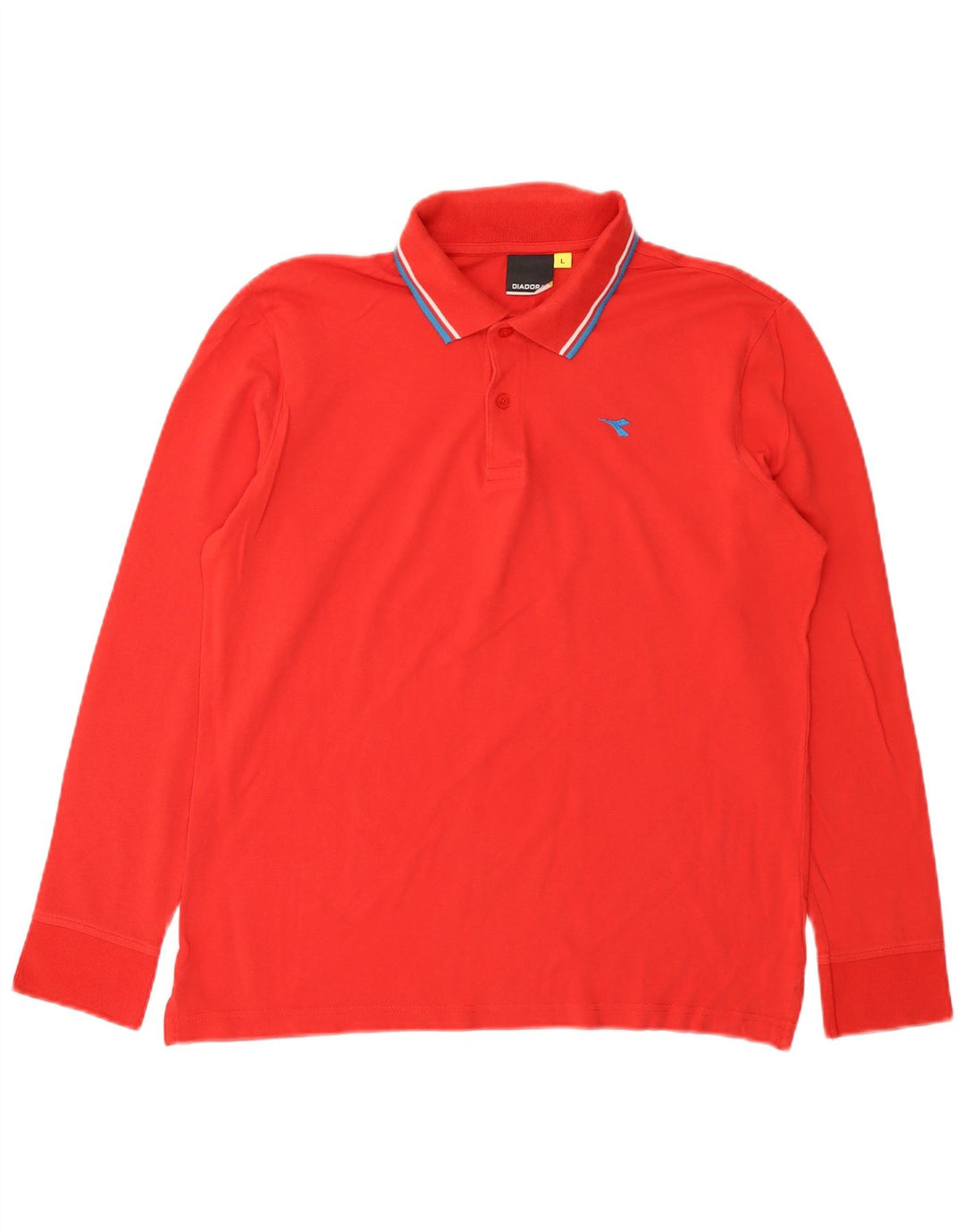 Diadora Langærmet Polo Shirt til mænd Stor Rød