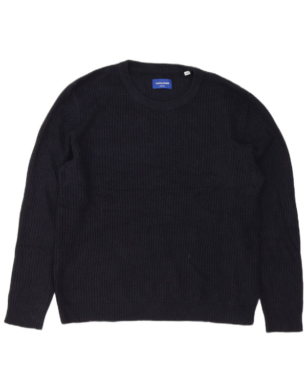 Jack & Jones Herre rund hals sweater XL marineblå akryl