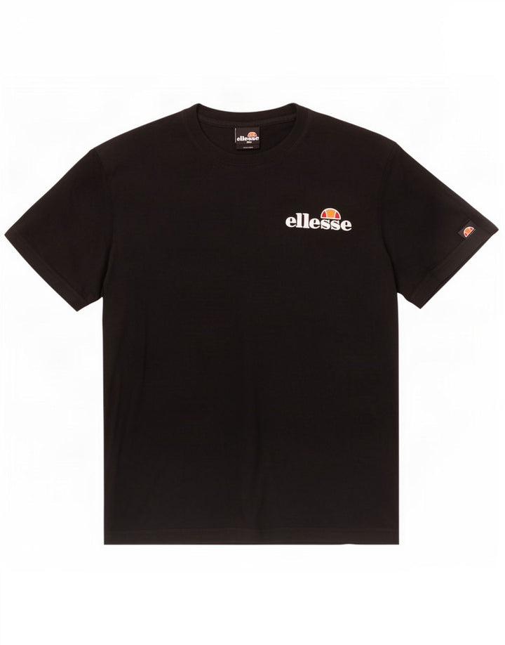 Ellesse Herre T-Shirt Top Medium Sort Bomuld
