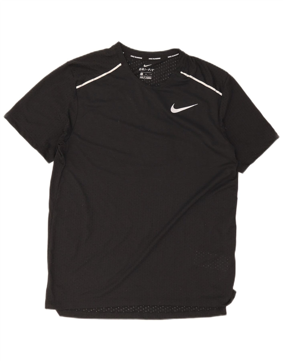 Nike Herre Dri Fit T-Shirt Top Medium Sort Polyester