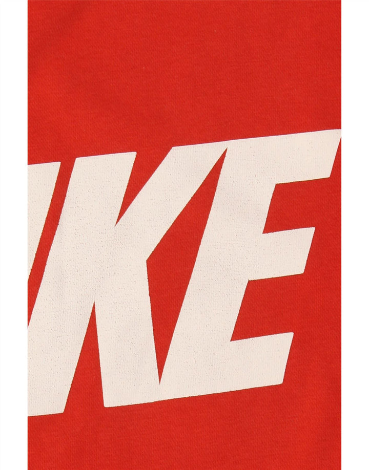NIKE Grafisk Sweatshirt-trøje til mænd Medium Rød Colourblock Bomuld