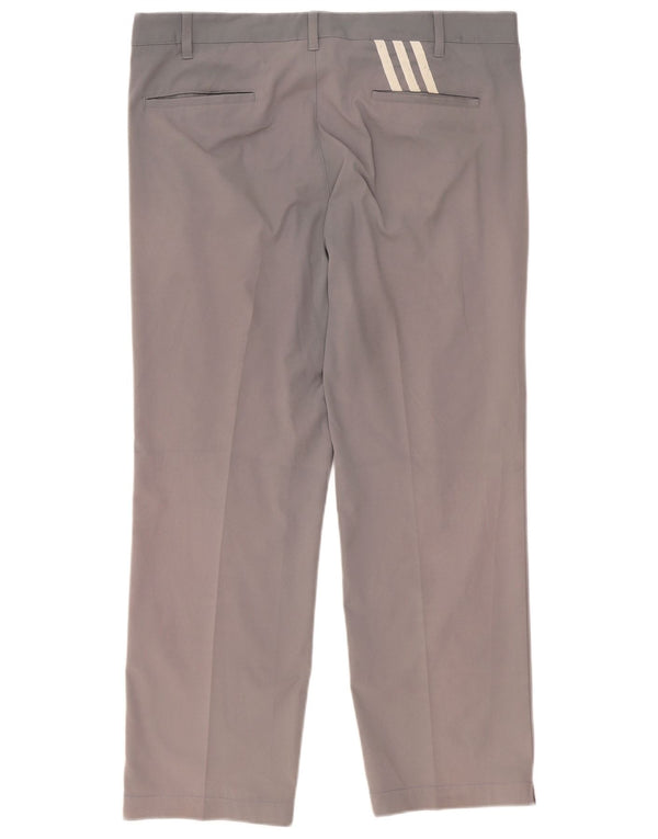 Adidas Straight Chino-bukser til mænd W38 L29 Grå polyester