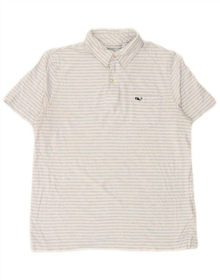 VINEYARD VINES drenge poloshirt 15-16 år stor hvidstribet bomuld