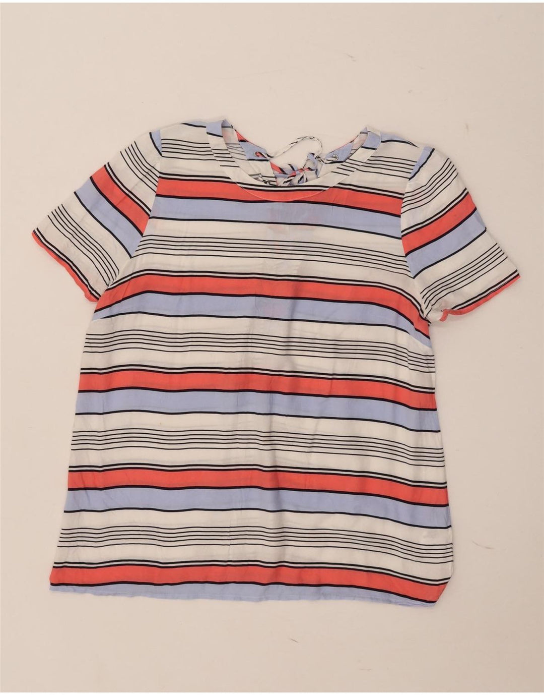 Oasis Damebluse Top UK 16 Stor flerfarvet stribet viskose