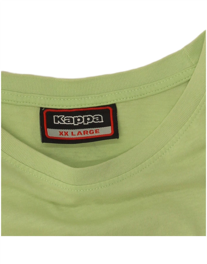 KAPPA Mens Graphic T-Shirt Top 2XL Green