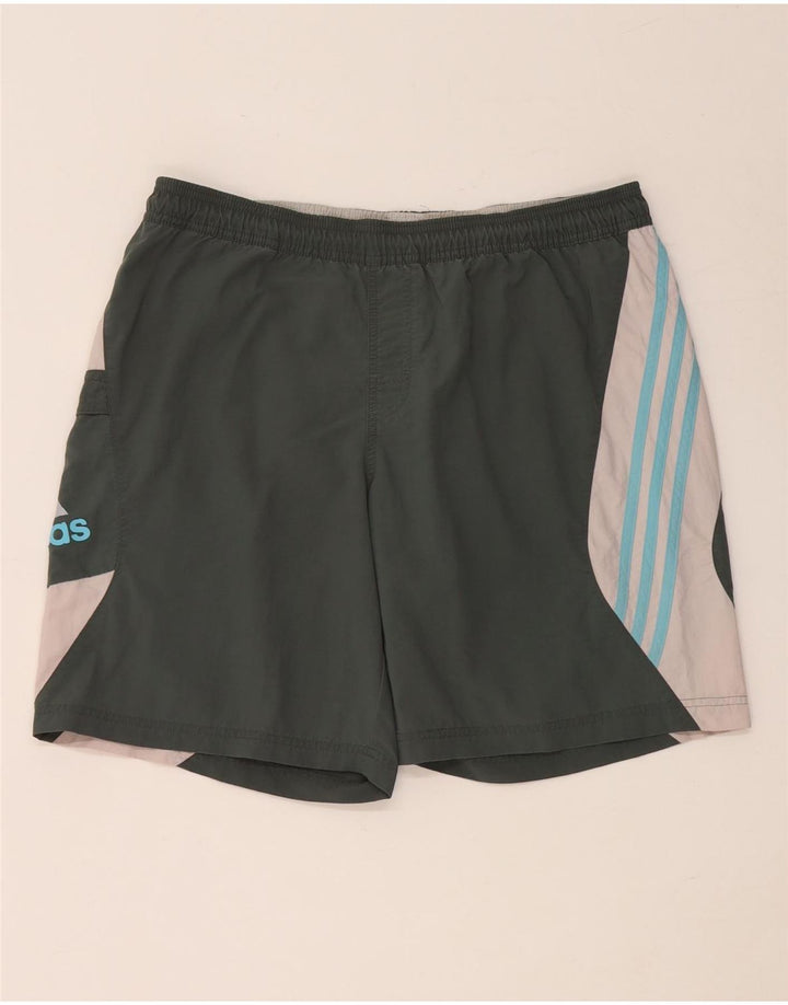 ADIDAS grafiske sportsshorts til mænd Medium Khaki Colourblock Polyamid