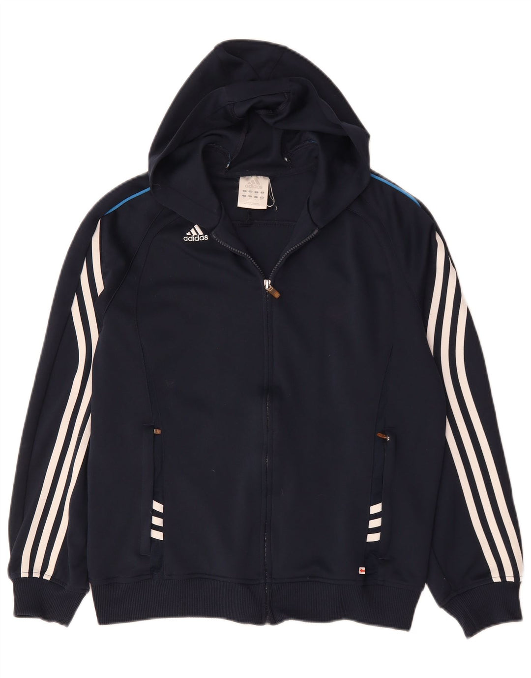 Adidas Herre Climalite hættetrøje med lynlås, lille marineblå polyester