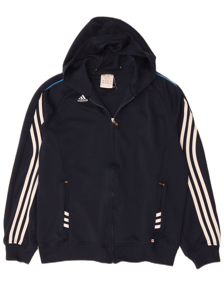 Adidas Herre Climalite hættetrøje med lynlås, lille marineblå polyester