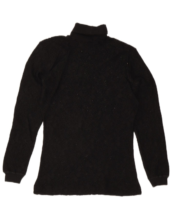 Vintage damestrikket top Langærmet UK 8 Lille Rød
