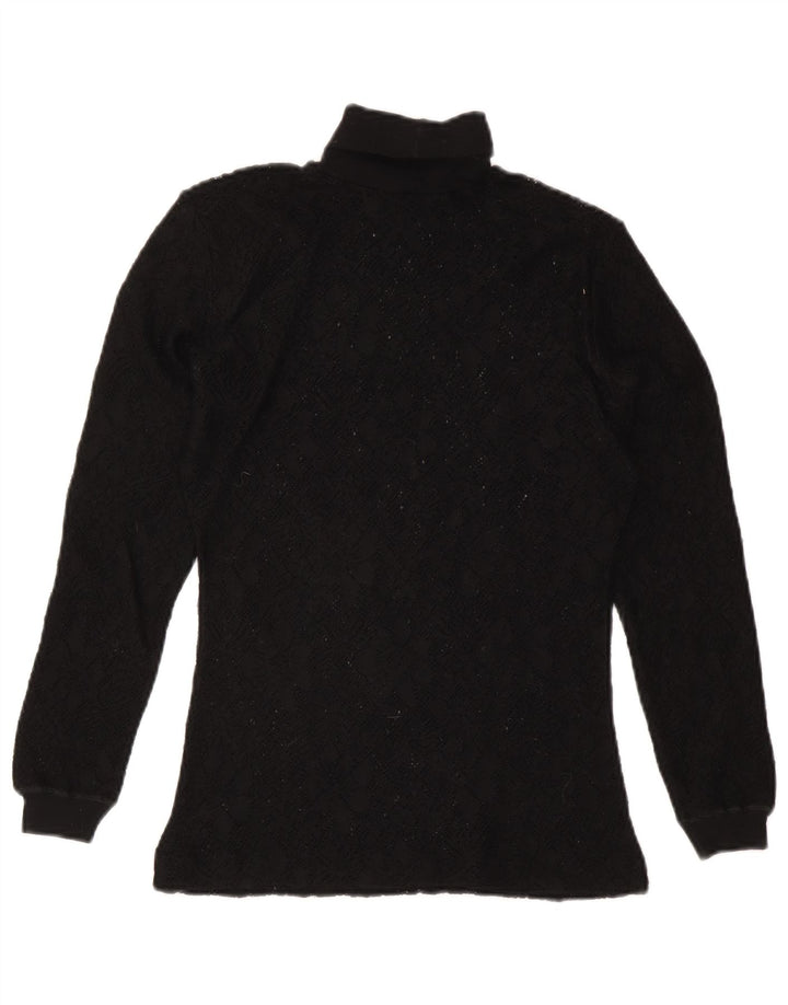 Vintage damestrikket top Langærmet UK 8 Lille Rød