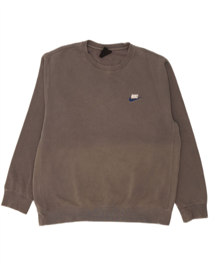 Nike Sweatshirt til mænd, stor grå bomuld