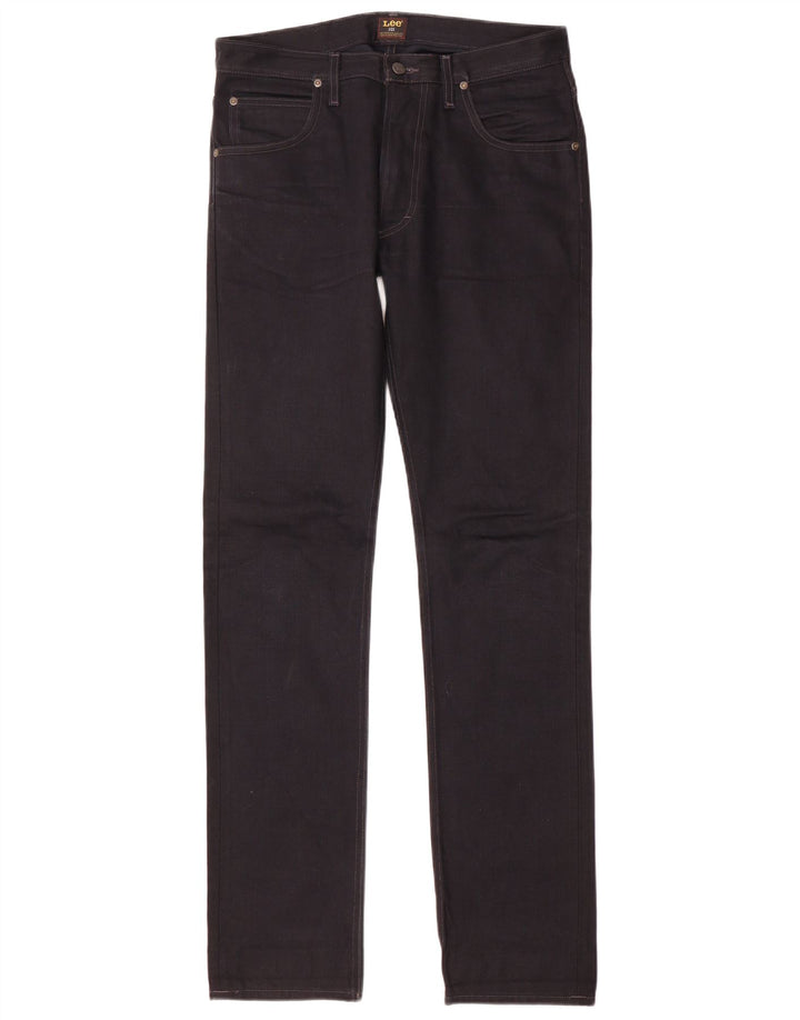 Lee Mens 101 Rider Slim Jeans W31 L34 Sort Bomuld