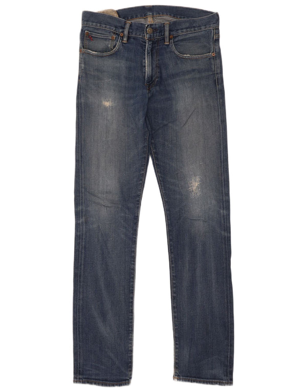 Polo Ralph Lauren Herre Distressed Slim Jeans W32 L34 Blå Bomuld