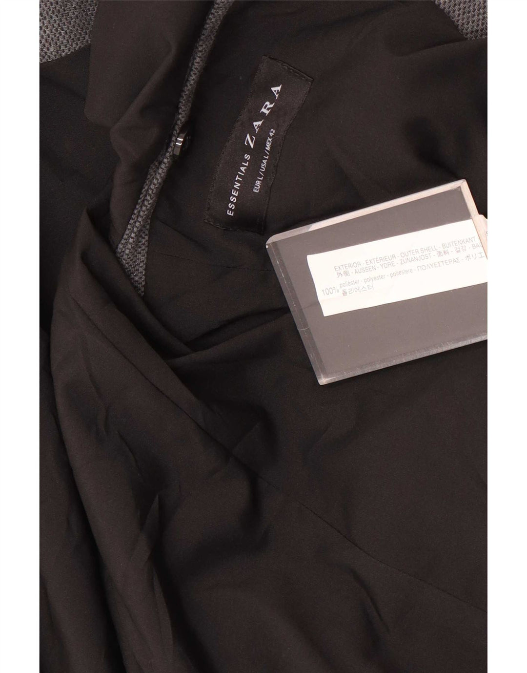 Zara Herre 2-knaps blazerjakke UK 40 Stor grå polyester