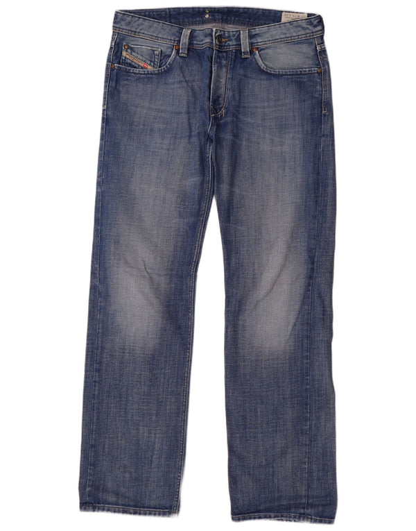 Diesel Herre Larkee Straight Jeans W34 L32 Blå Bomuld
