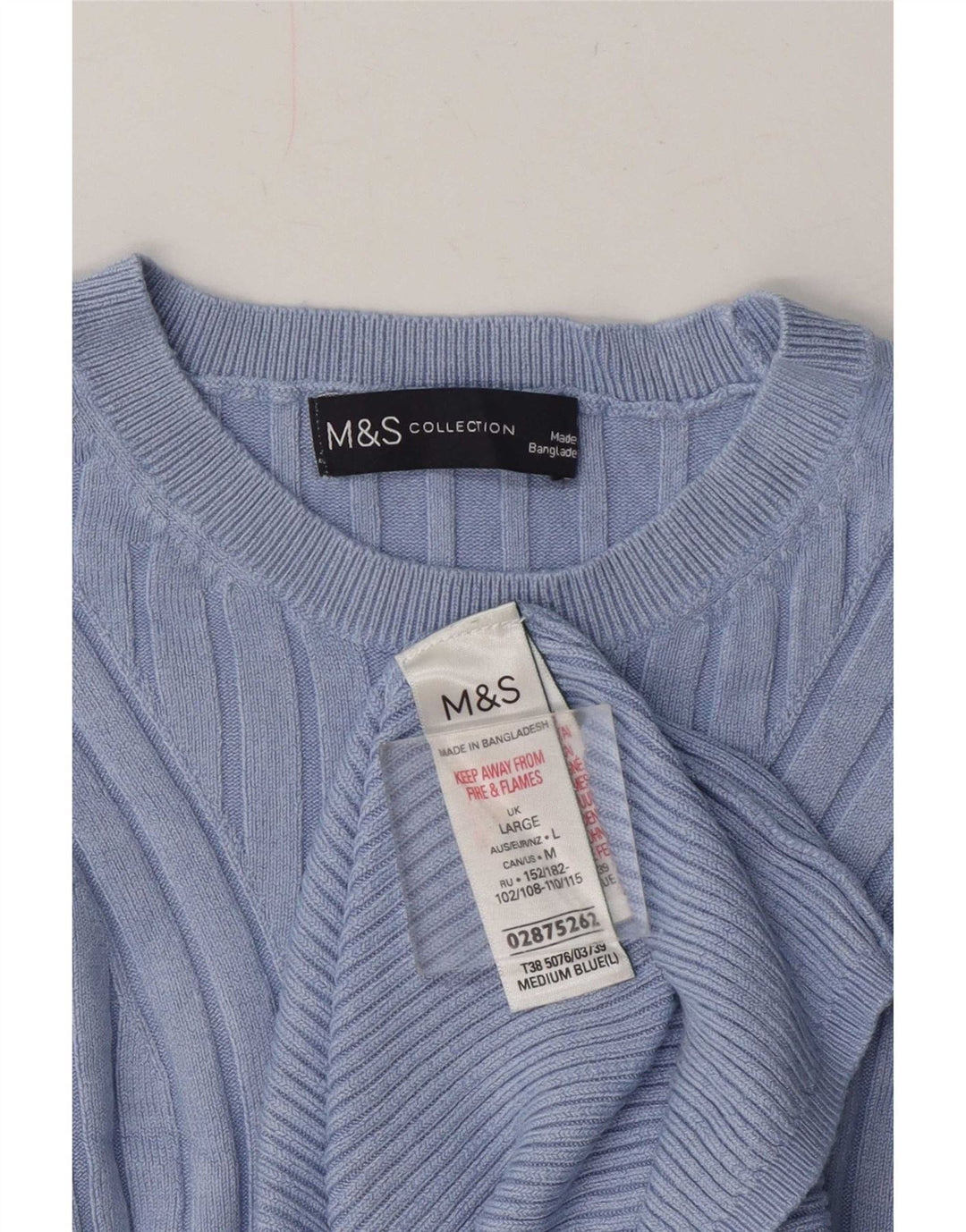 Marks & Spencer Dame sweater med rund hals DK 16 Stor Blå