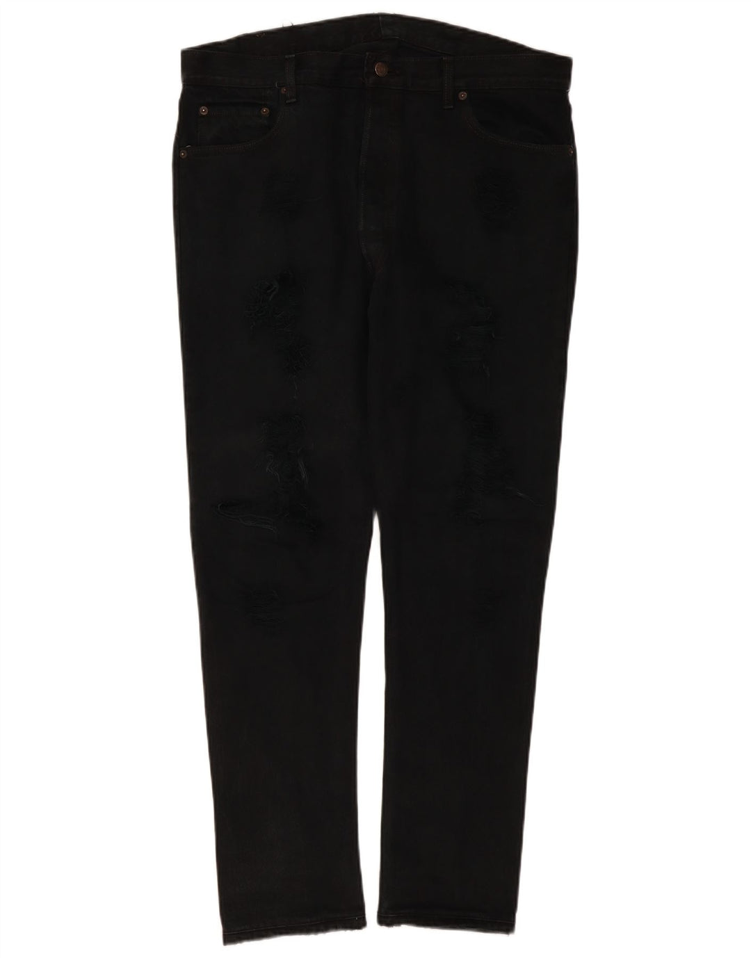 Levi's Dame Distressed Slim Jeans W38 L30 Sort