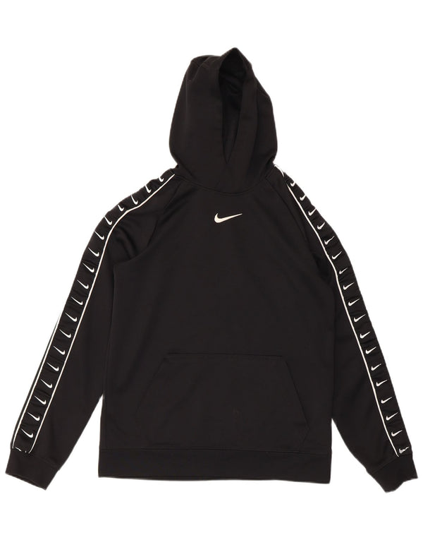 Nike drenge grafisk hættetrøje 12-13 år stor sort polyester sport