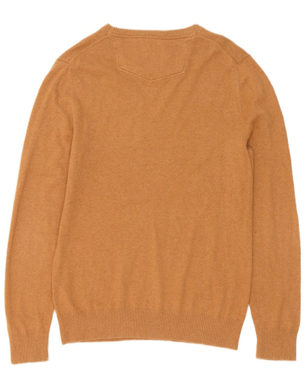 Fat Face Herre Boat Neck Jumper Sweater Medium Beige Bomuld