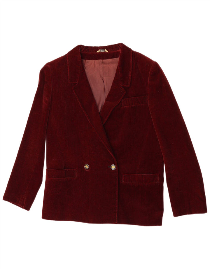 Confezioni Di Lusso Dame Dobbeltradet Blazer Jacket IT 44 Medium Burgu