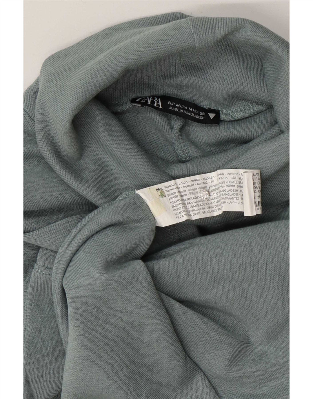 Zara Dame 1/2 ærme Skift Kjole UK 14 Medium Blå Bomuld