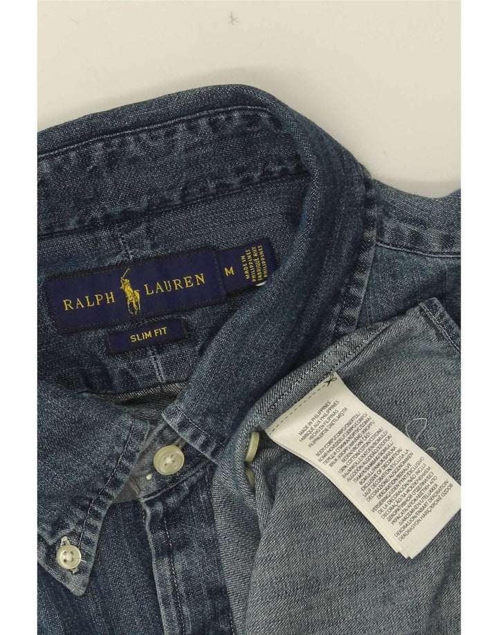 Ralph Lauren Herre Slim Fit Denim Shirt Medium Blue Bomuld