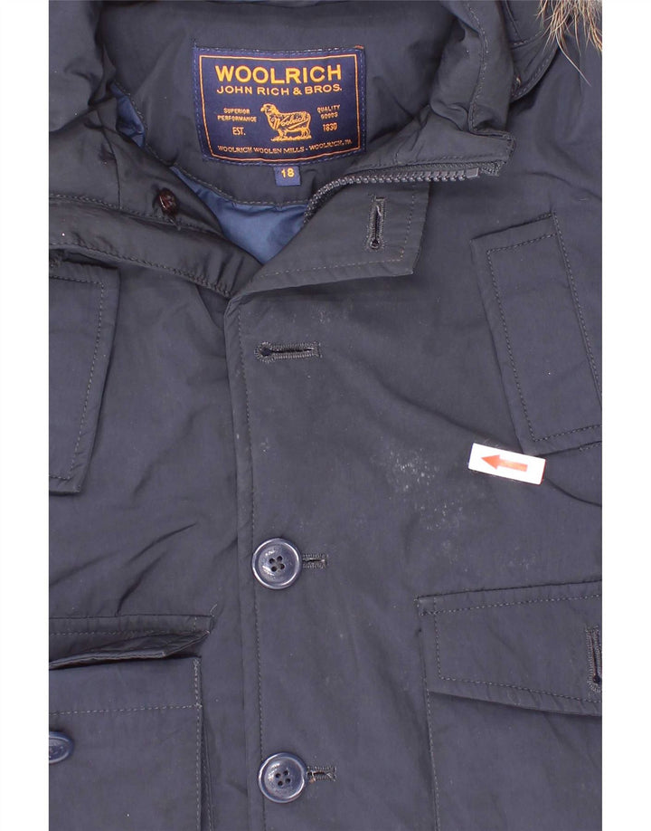 Woolrich Baby Boys Polstret hættejakke 12-18 måneder Navyblå polyester