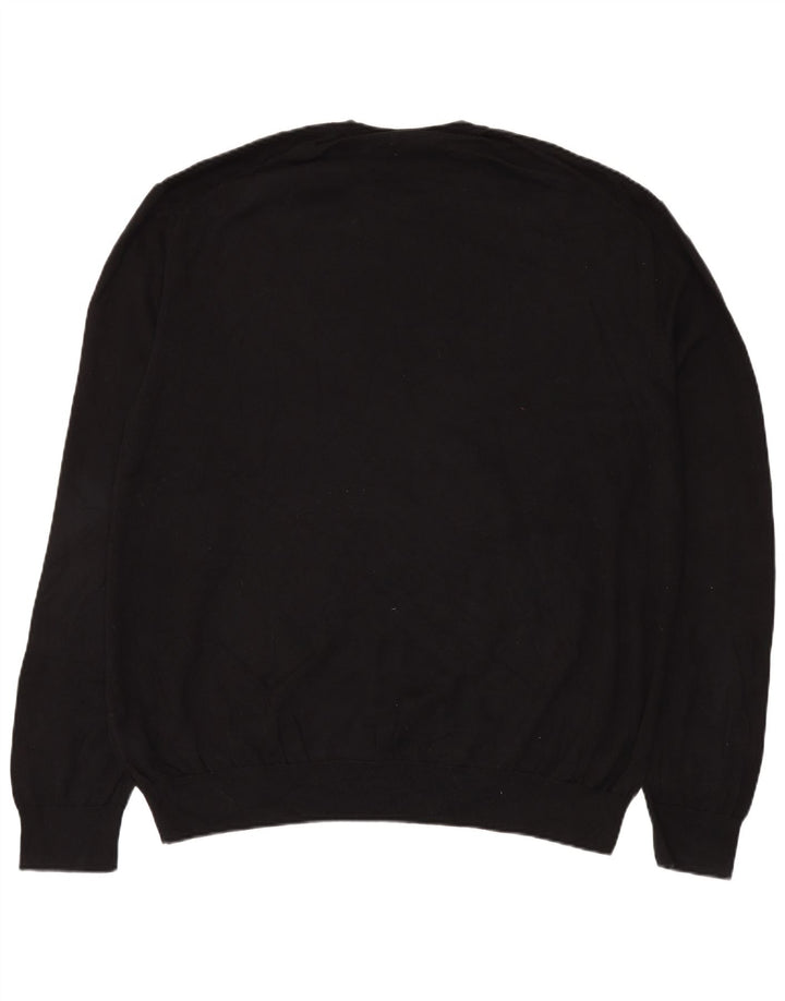 Marks & Spencer Herre sweater med rund hals 4XL sort bomuld