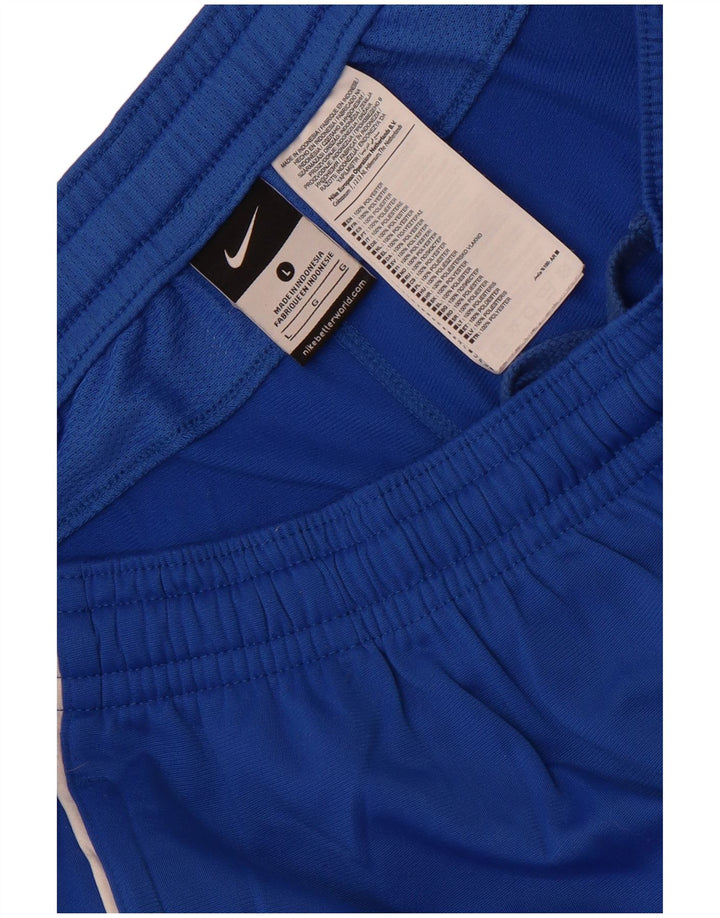 Nike Mens Tracksuit Trousers Large Blue Polyester