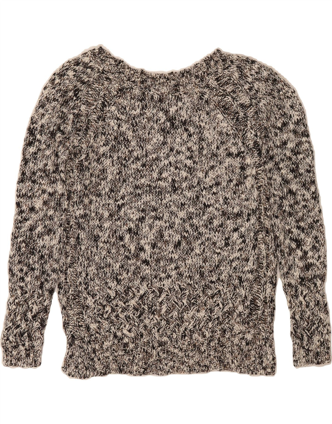 MASSIMO DUTTI Womens Boat Neck Jumper Sweater UK 14 Medium Grey Flecked Vintage Massimo Dutti and Second-Hand Massimo Dutti from Messina Hembry 