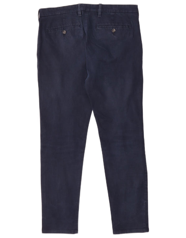 Marks & Spencer Herre Skinny Chino Bukser W32 L29 Marineblå Bomuld