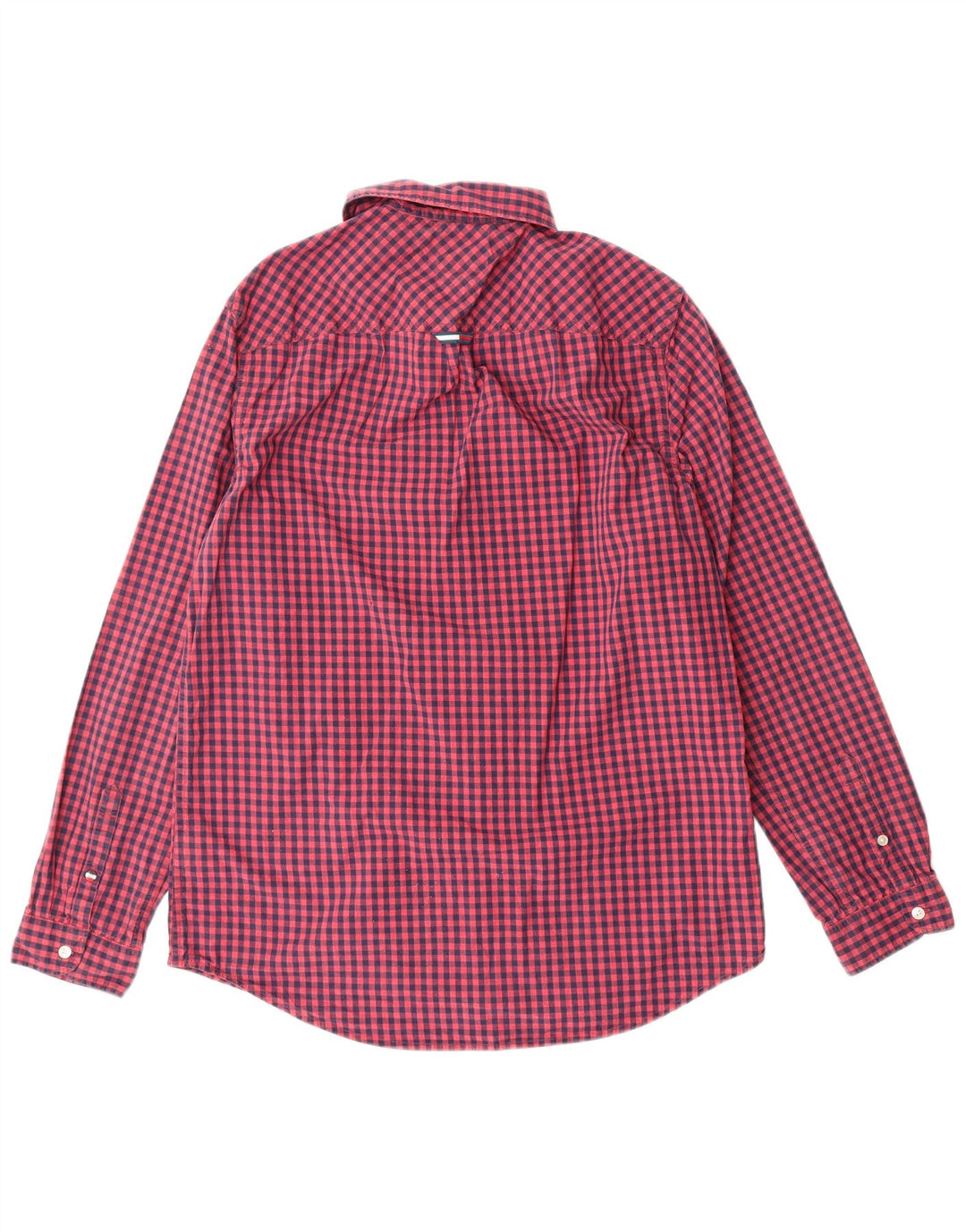 TOMMY HILFIGER Mens Regular Fit Shirt Large Red Gingham Cotton
