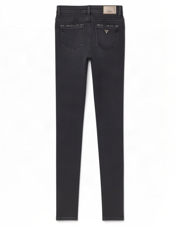Guess Womens Curve X Mid Rise Skinny Jeans W26 L30 Marineblå Bomuld