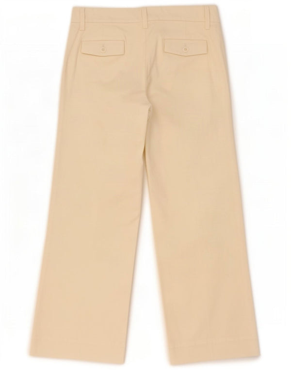 Zara Chinobukser med brede ben til kvinder EU 40 Medium W30 L29 Beige bomuld
