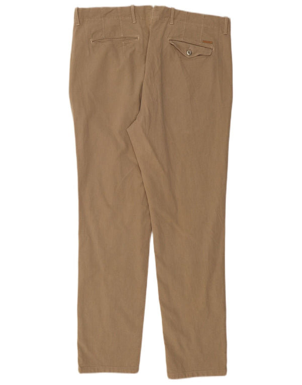 MASSIMO DUTTI Herre Slim Fit Chino Bukser EU 46 XL W36 L30 Beige Bomuld