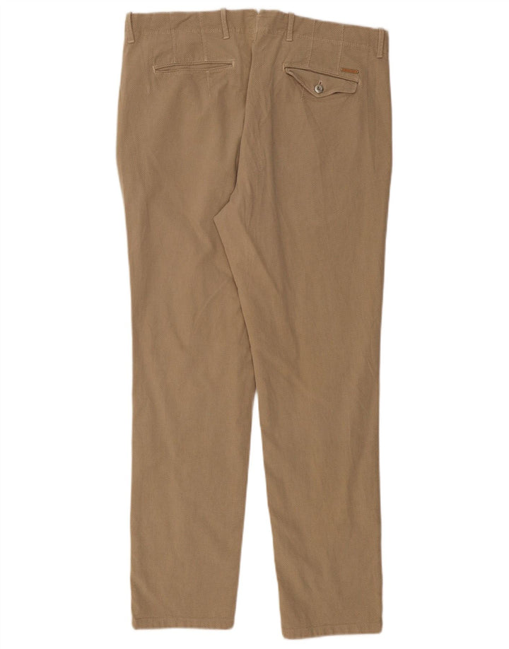 MASSIMO DUTTI Herre Slim Fit Chino Bukser EU 46 XL W36 L30 Beige Bomuld