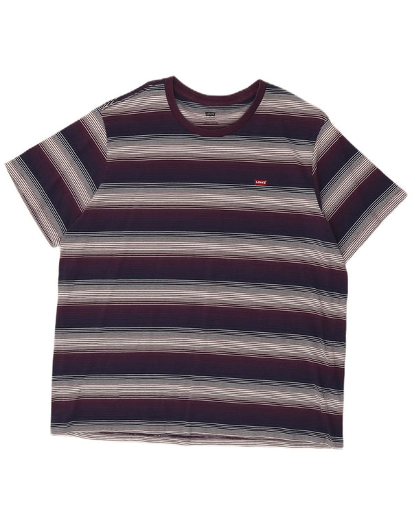 Levi's Herre Standard T-Shirt Top XL Flerfarvet Stribet Bomuld