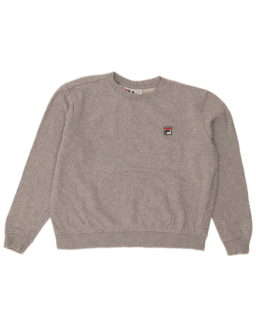 Fila Dame Sweatshirt Jumper UK 16 Stor Grå Bomuld
